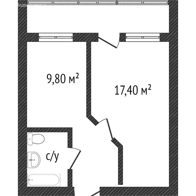 1-комнатная квартира: Тобольск, микрорайон 7А, 21Б (40.9 м) - Фото 1