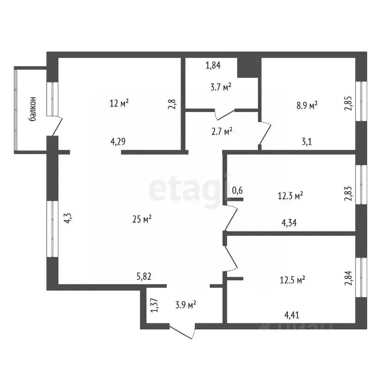 6-к кв. Красноярский край, Красноярск ул. Щорса, 30 (134.1 м) - Фото 2