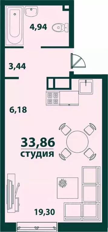 1-к кв. Ульяновская область, Ульяновск 19-й мкр, Аквамарин-2 жилой ... - Фото 0