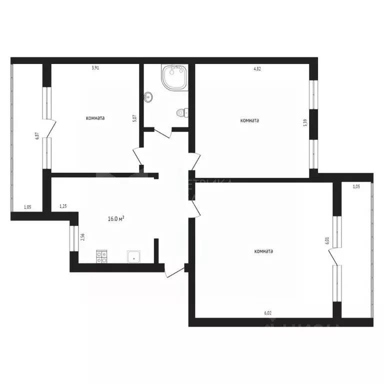 3-к кв. Тюменская область, Тюмень Северная ул., 3 (112.7 м) - Фото 2