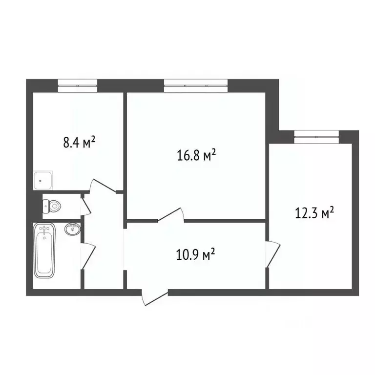 2-к кв. Красноярский край, Красноярск ул. Молокова, 29 (52.1 м) - Фото 1