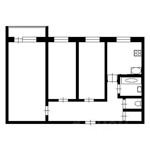 3-к кв. Санкт-Петербург ул. Латышских Стрелков, 11К2 (61.0 м) - Фото 1