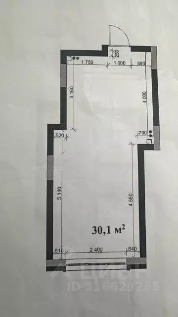 Студия Кемеровская область, Кемерово ул. Дружбы, 30к17 (30.1 м) - Фото 0