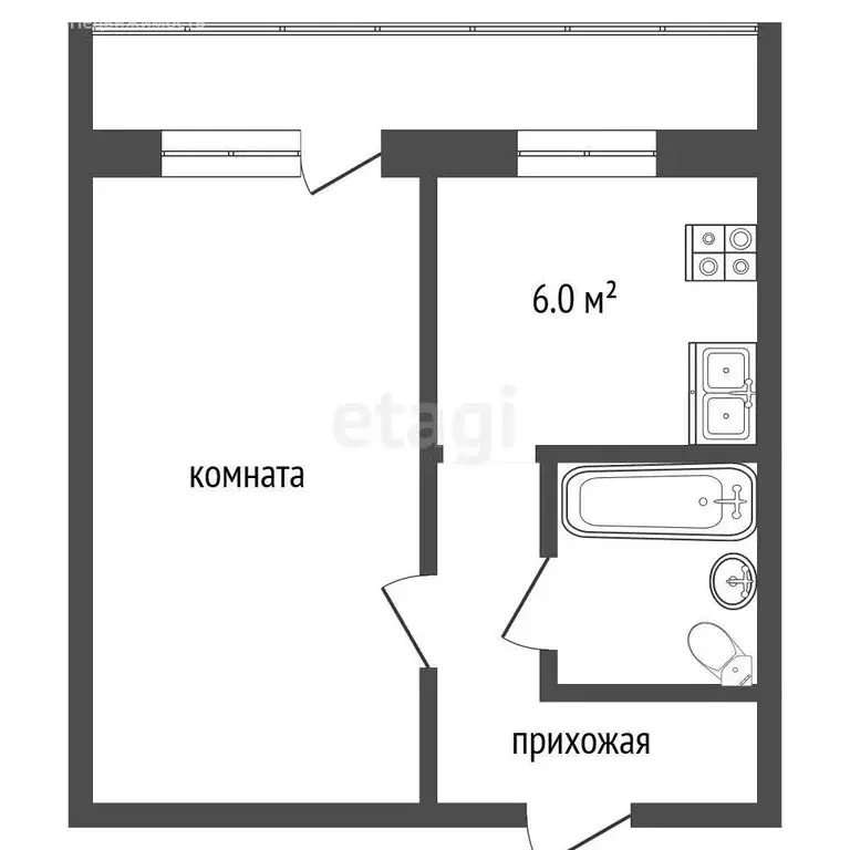 1-комнатная квартира: Самара, улица Георгия Димитрова, 45 (31.2 м) - Фото 1