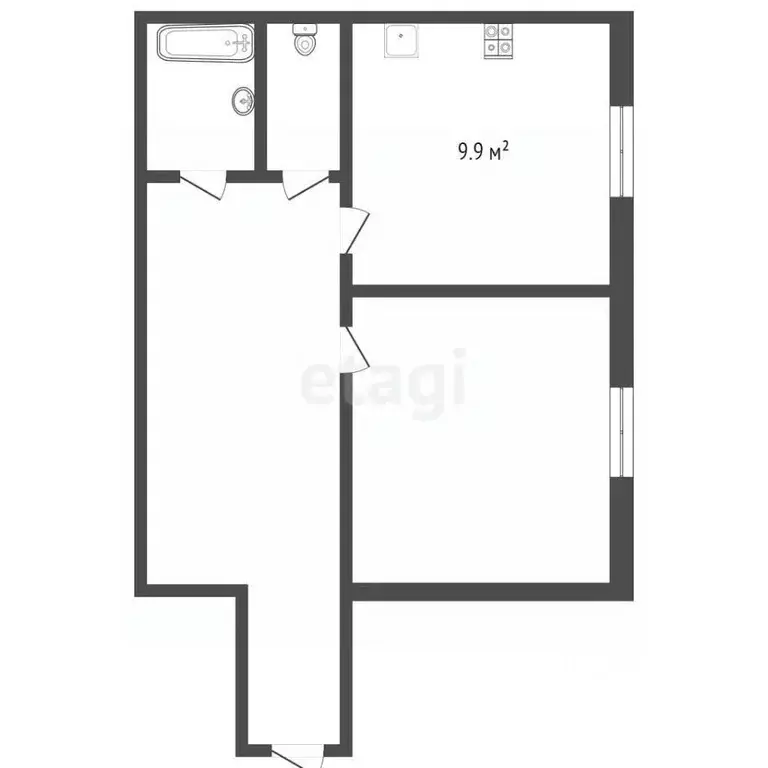 1-к кв. Забайкальский край, Могоча Березовая ул., 43 (38.5 м) - Фото 2