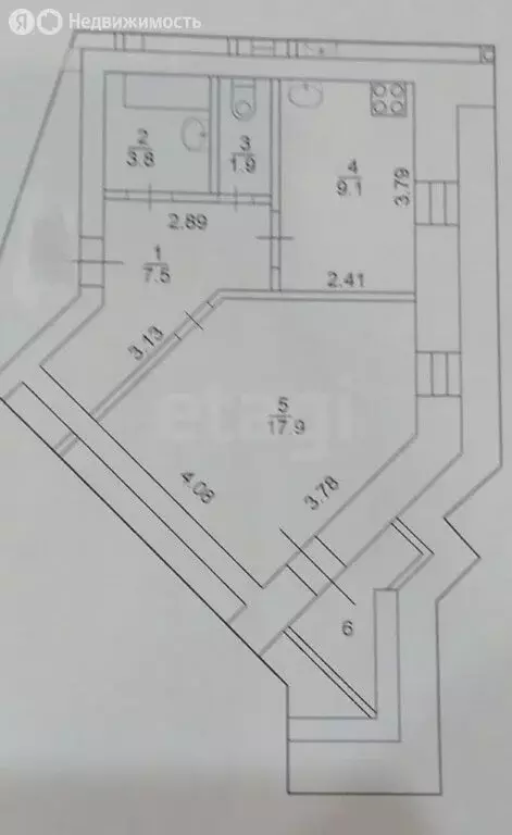 1-комнатная квартира: Новодвинск, улица Мельникова, 25 (40.2 м) - Фото 1