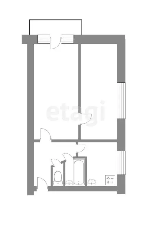 2-комнатная квартира: посёлок Каменский, Советская улица, 11 (43 м) - Фото 0
