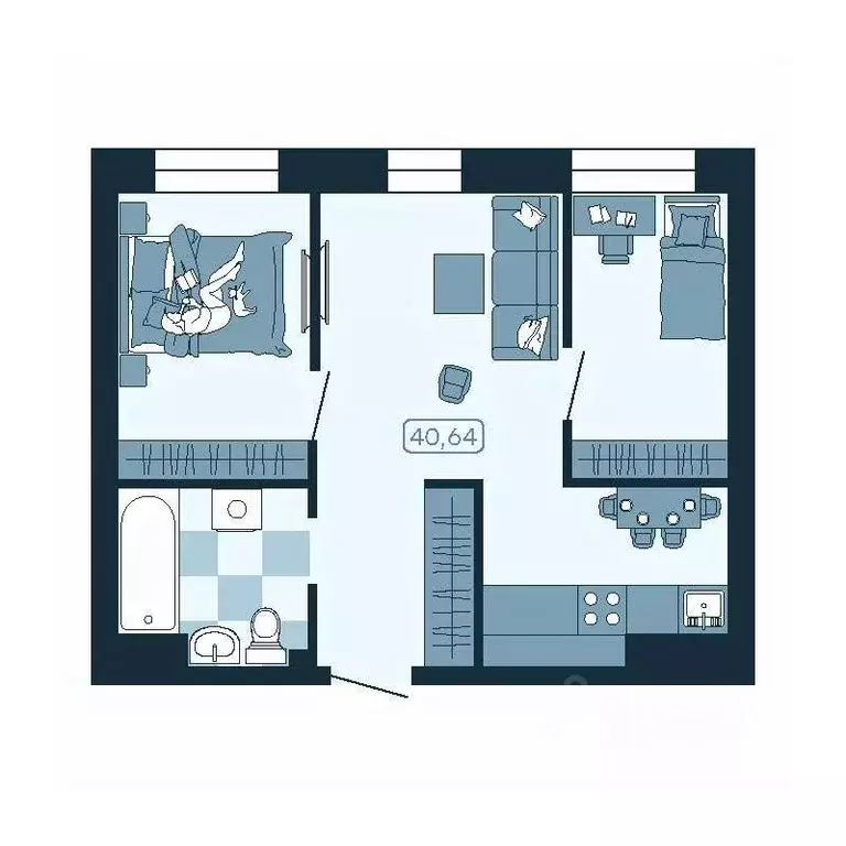 2-к кв. Приморский край, Владивосток ул. Борисенко (40.64 м) - Фото 1