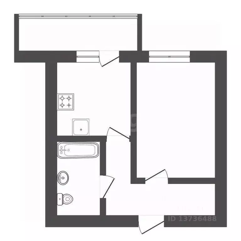 1-к кв. Амурская область, Благовещенский район, с. Михайловка ... - Фото 2