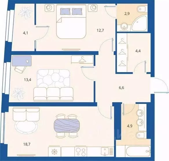 2-к кв. Пензенская область, Пенза Арбеково жилрайон, Дальнее Арбеково ... - Фото 1