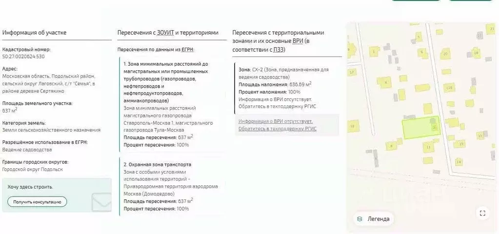 Участок в Московская область, Подольск городской округ, Семья СНТ 40 ... - Фото 2