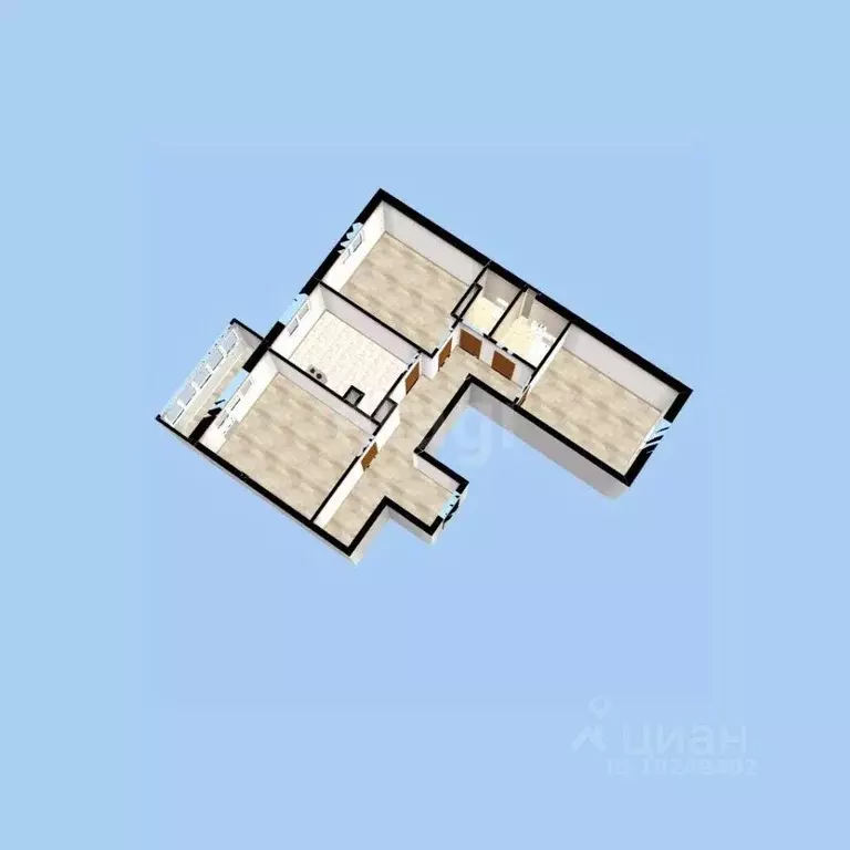 3-к кв. Башкортостан, Уфимский район, с. Миловка ул. Аксакова, 5 (76.8 ... - Фото 2