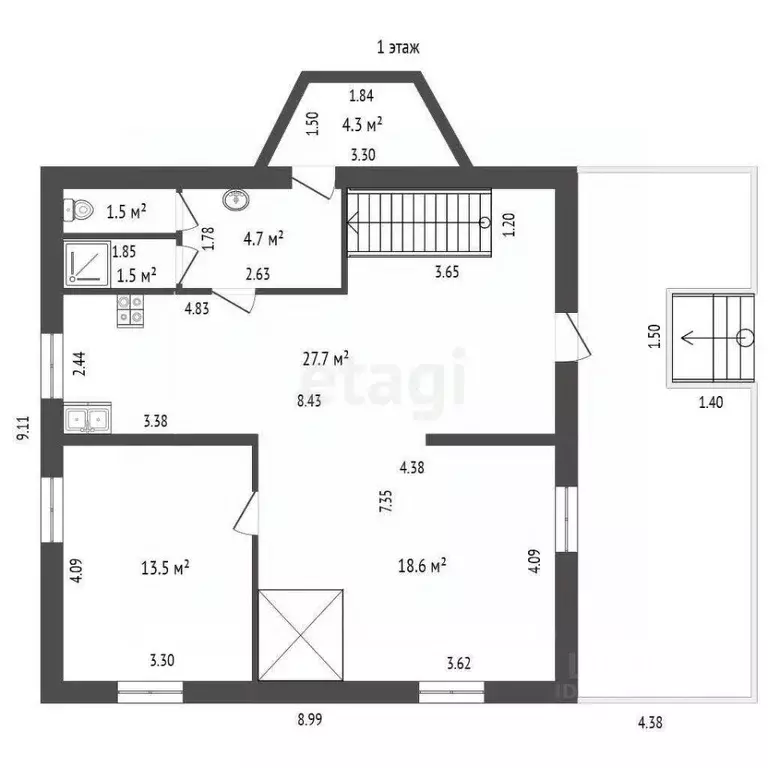 Дом в Пензенская область, Лунинский район, с. Большой Вьяс ул. ... - Фото 1