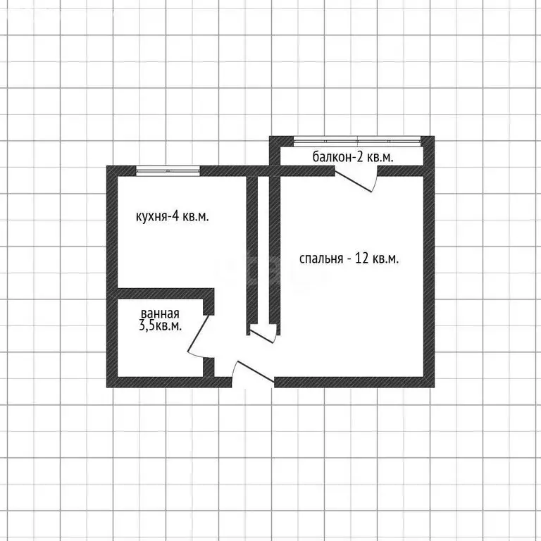 1-комнатная квартира: Майкоп, улица Свободы, 417Б (21.2 м) - Фото 1