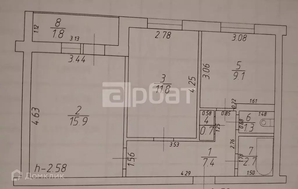 Продаётся 2-к квартира, 48.9 м - Фото 0