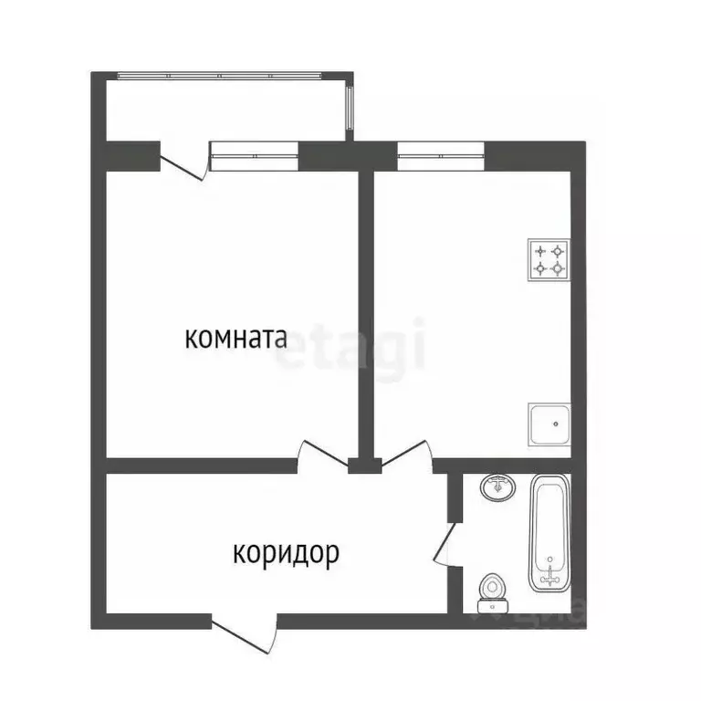 1-к кв. Бурятия, Улан-Удэ 142-й мкр, 9 (34.1 м) - Фото 1