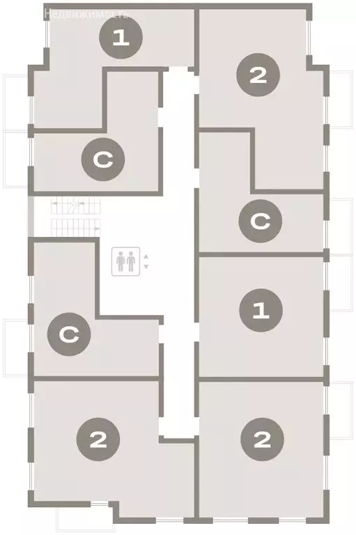 1-комнатная квартира: городской посёлок Новоселье, ЖК Брусника (46.6 ... - Фото 2