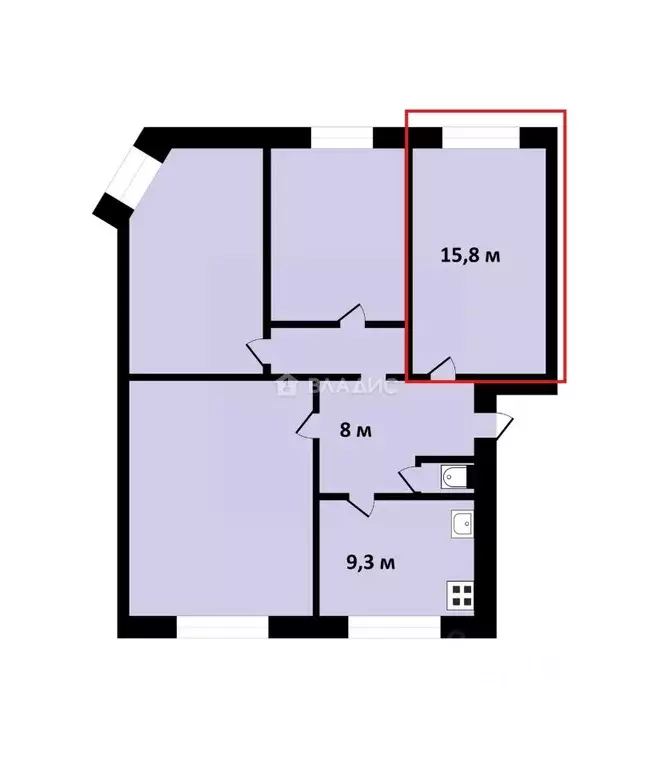 4-к кв. Санкт-Петербург Лесной просп., 39к2 (86.8 м) - Фото 2