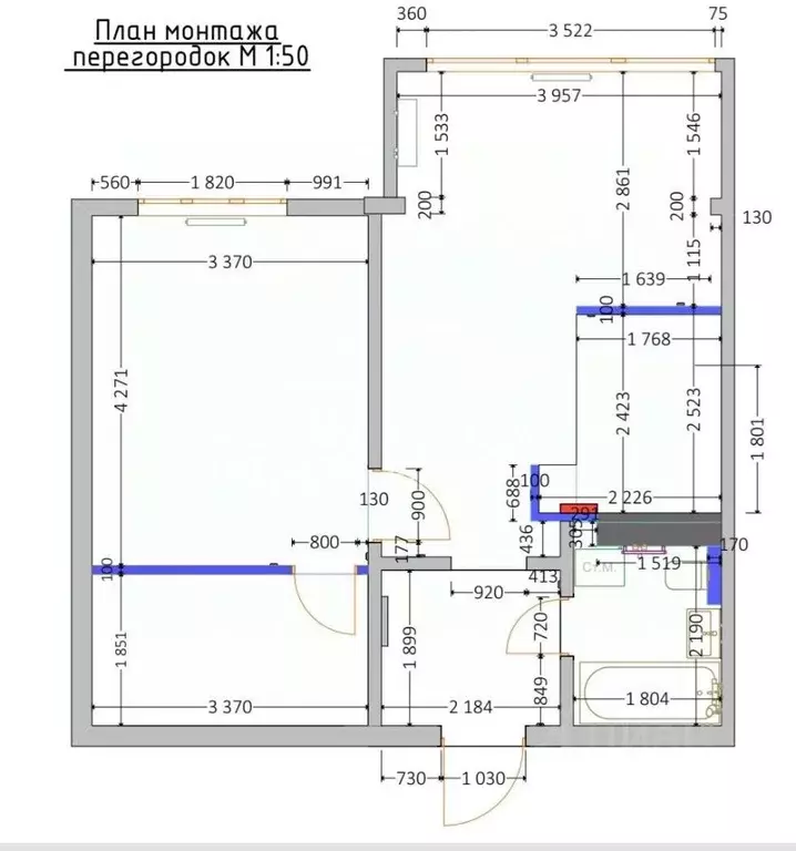 1-к кв. Ханты-Мансийский АО, Ханты-Мансийск Комсомольская ул., 58 ... - Фото 2