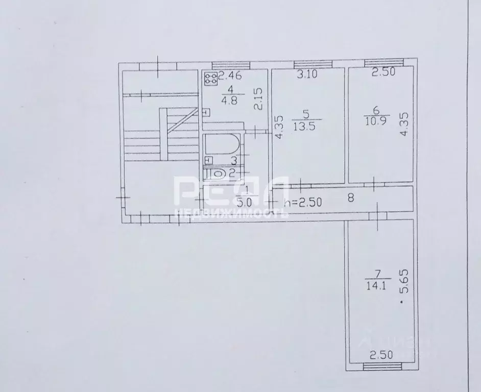 3-к кв. Ленинградская область, Гатчина ул. 7-й Армии, 15 (58.3 м) - Фото 1