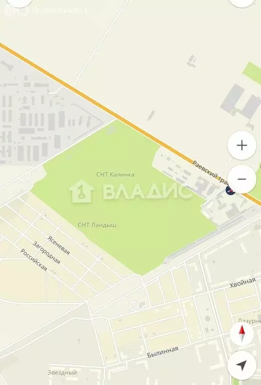Участок в Отрадовский сельсовет, СНТ Калинка (5.53 м) - Фото 1