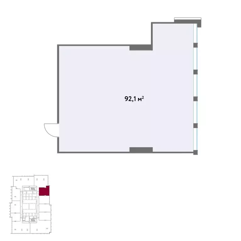 Офис (92.1 м) - Фото 1