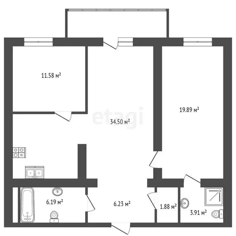 3-комнатная квартира: посёлок Стрельна, Нагорная улица, 23А (85.1 м) - Фото 1