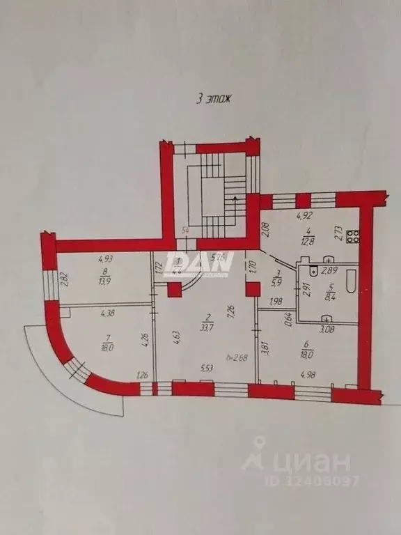 4-к кв. Челябинская область, Челябинск ул. Свободы, 74 (115.1 м) - Фото 2