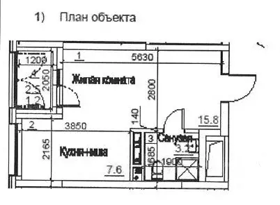 Студия Новосибирская область, Новосибирск Тайгинская ул., 39 (29.1 м) - Фото 0