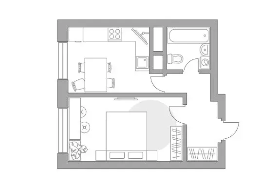 1-комнатная квартира: Красногорск, жилой комплекс Ильинойс (32.8 м) - Фото 1
