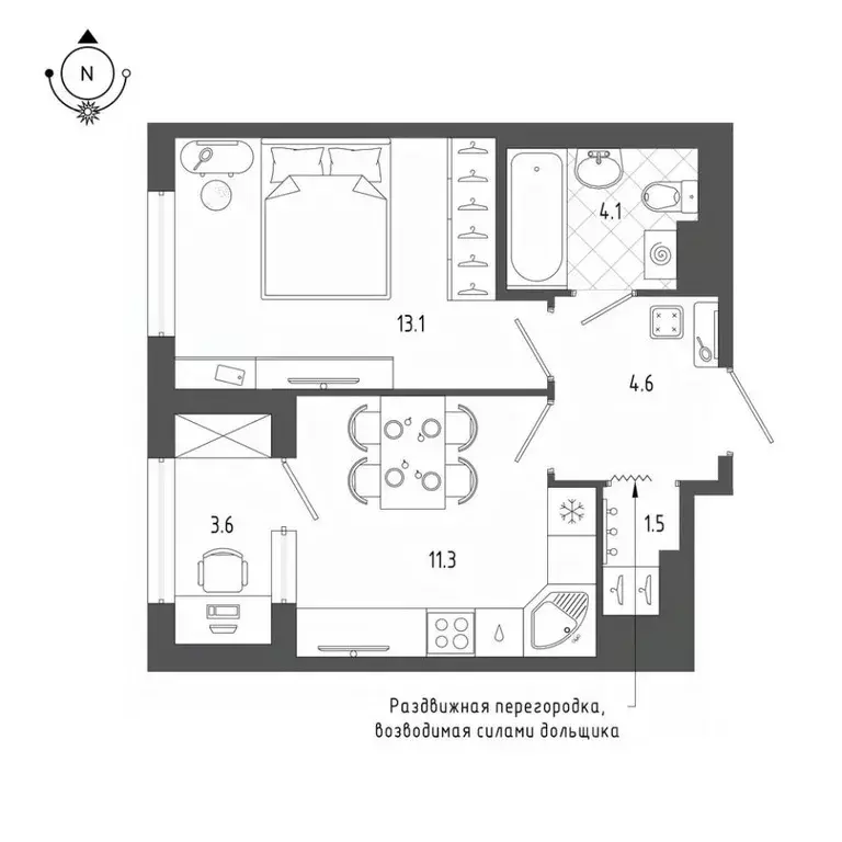 1-к кв. Санкт-Петербург бул. Измайловский, 9 (36.3 м) - Фото 0