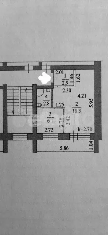 1-к. квартира, 33,1 м, 3/3 эт. - Фото 0