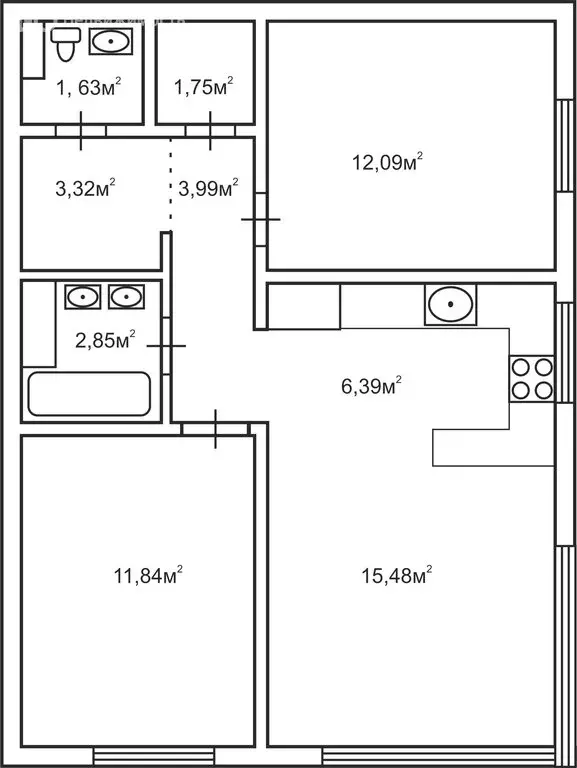 2-комнатная квартира: Красногорск, микрорайон Павшино, жилой комплекс ... - Фото 1