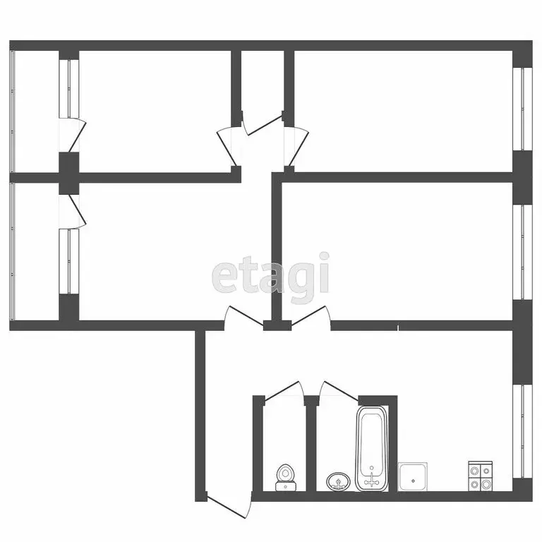 4-комнатная квартира: Саранск, проспект 50 лет Октября, 31 (78 м) - Фото 1