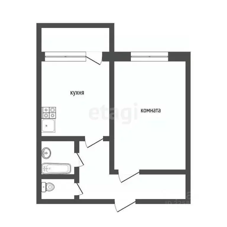 1-к кв. Удмуртия, Ижевск ул. Е.М. Кунгурцева, 17 (34.0 м) - Фото 1