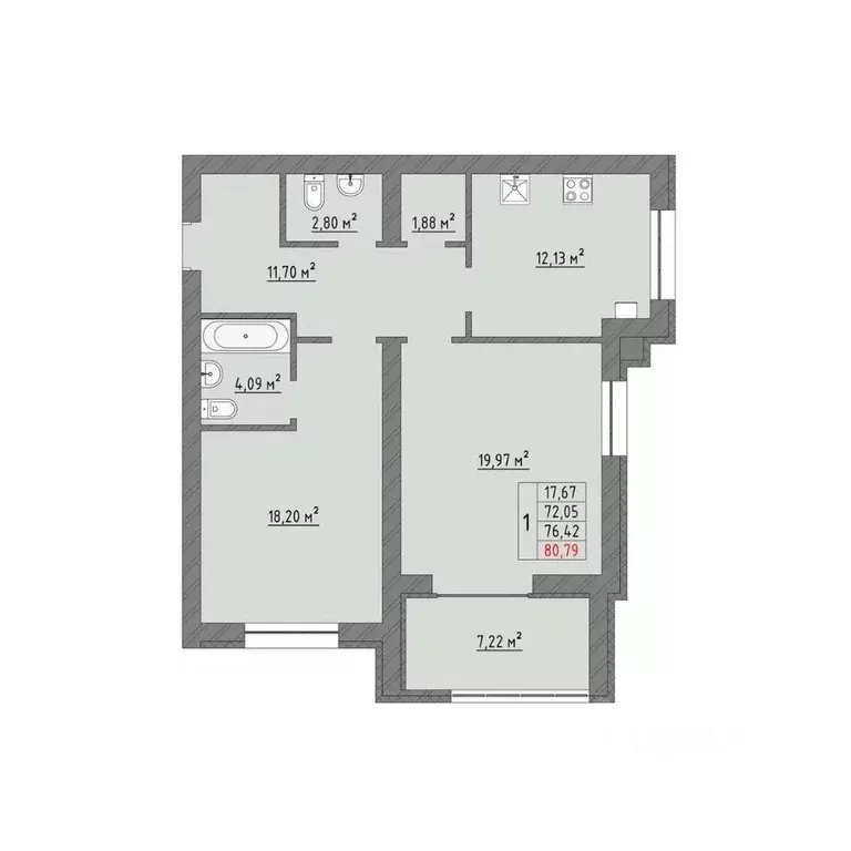 2-к кв. Ивановская область, Иваново Кооперативная ул., 3 (77.99 м) - Фото 0