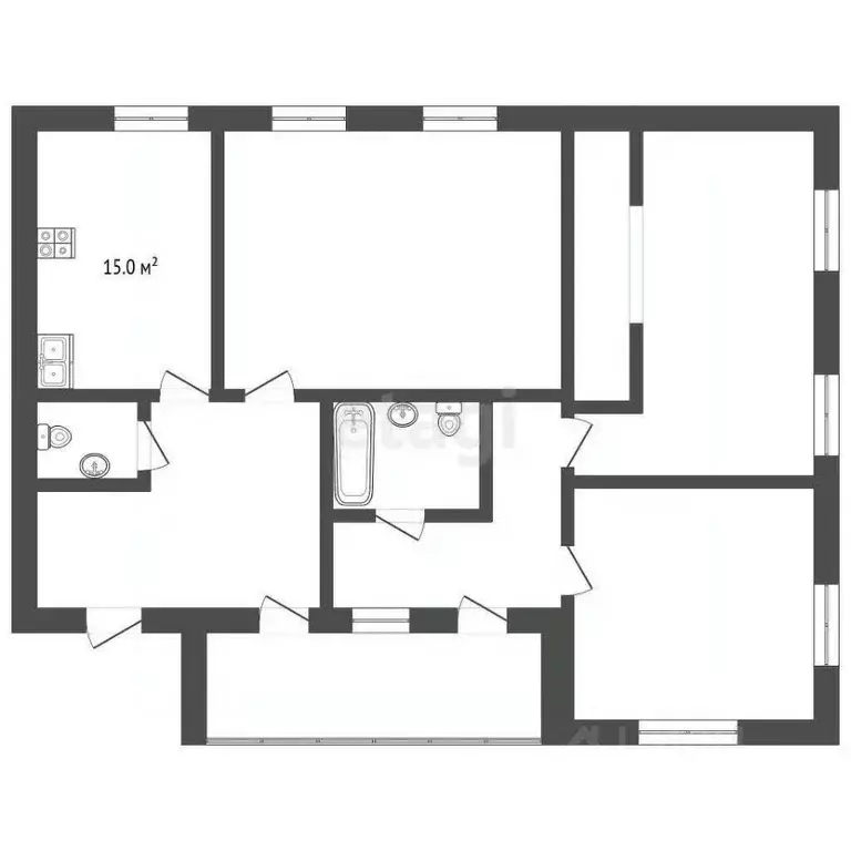 4-к кв. Костромская область, Кострома Горная ул., 11А (88.7 м) - Фото 0