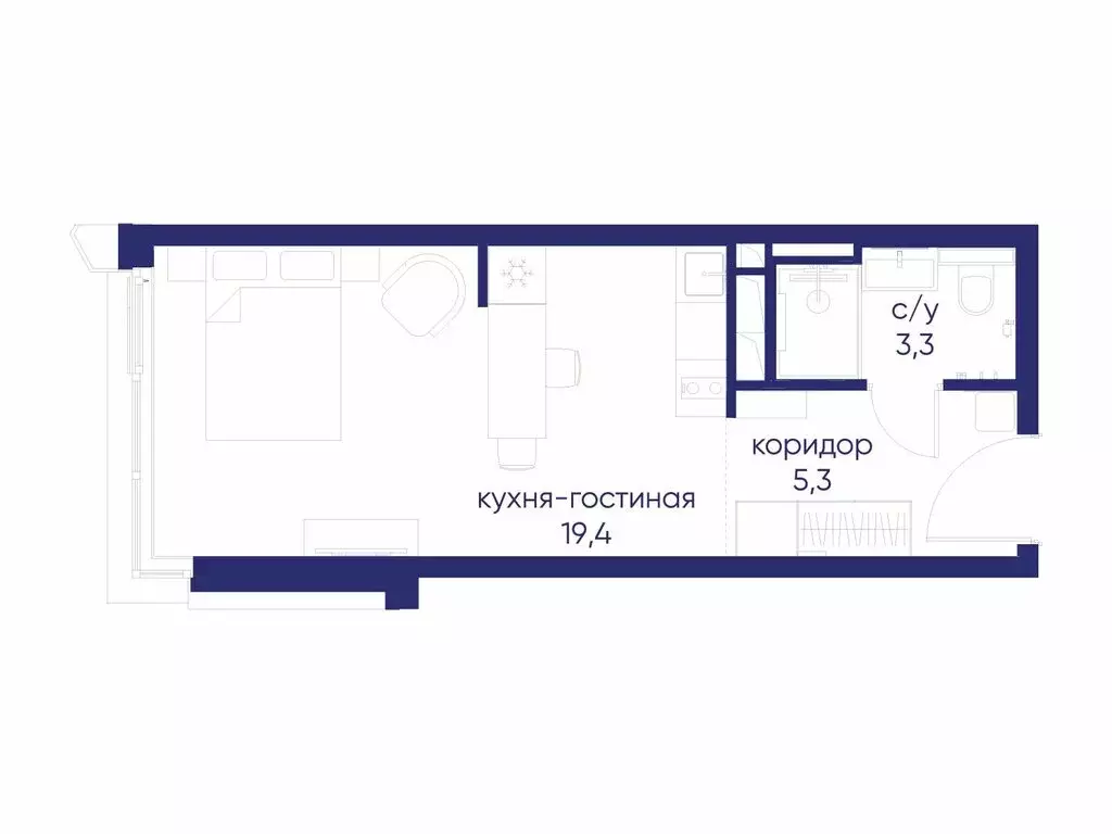 Квартира-студия: Москва, СЗАО, район Хорошёво-Мнёвники, посёлок ... - Фото 0