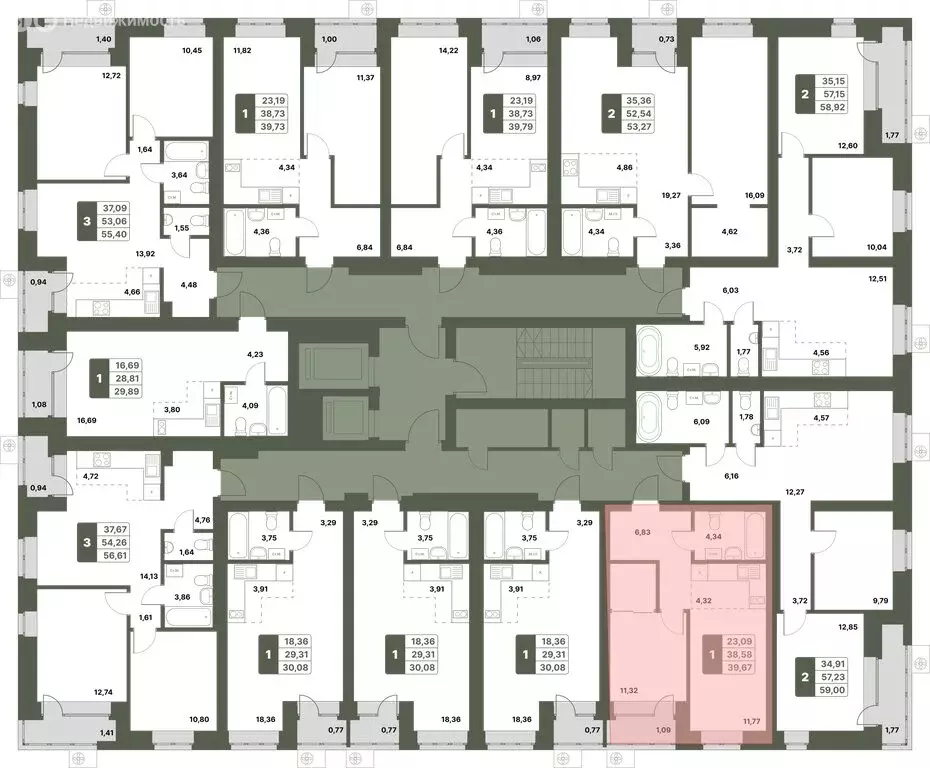 1-комнатная квартира: Уфимский район, село Миловка (39.67 м) - Фото 1