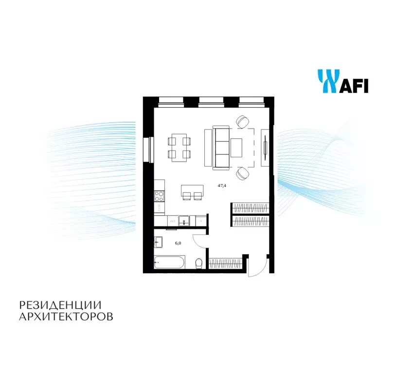2-комнатная квартира: Москва, Большая Почтовая улица, 24 (53.4 м) - Фото 1
