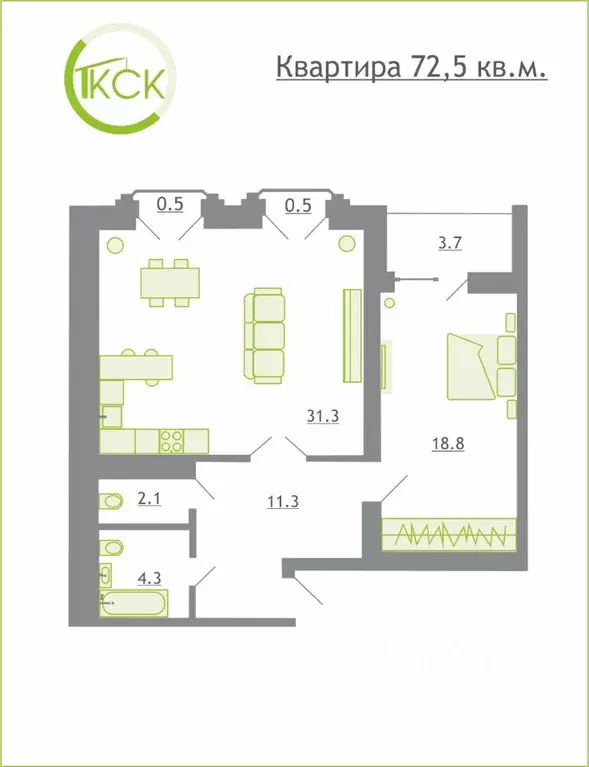 1-к кв. Смоленская область, Смоленский муниципальный округ, д. ... - Фото 0