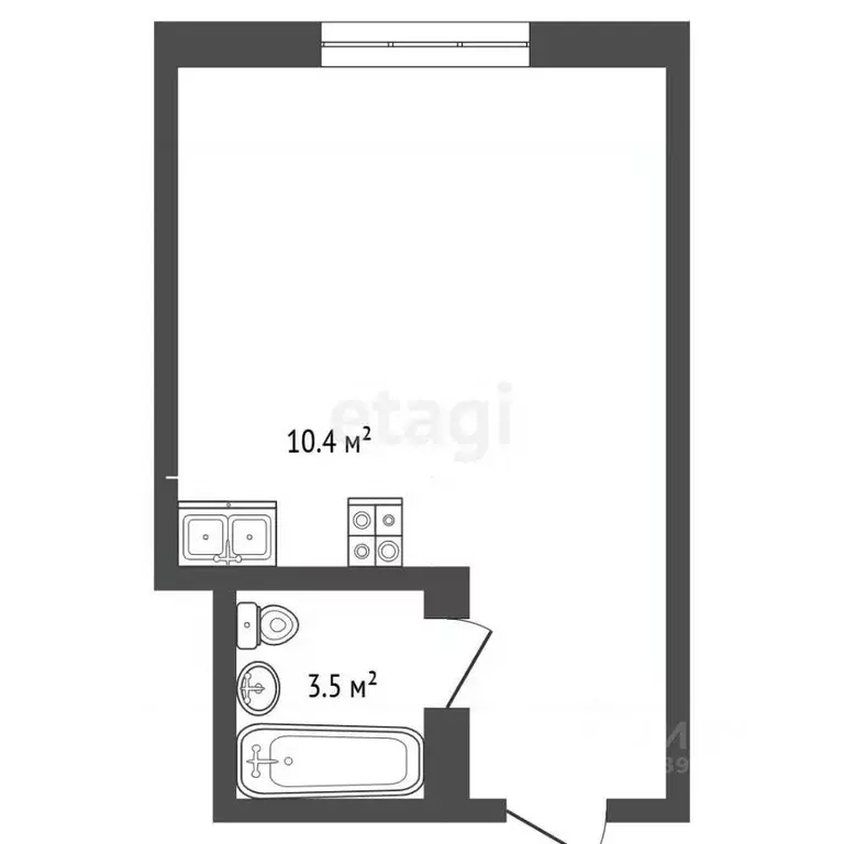1-к кв. Тюменская область, Тюмень ул. Энергетиков, 60 (13.9 м) - Фото 2