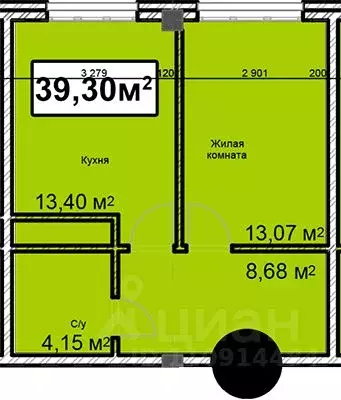 1-к кв. Ставропольский край, Ессентуки ул. Благодатная, 24 (39.3 м) - Фото 1