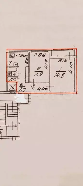 2-к. квартира, 43,8 м, 1/9 эт. - Фото 0