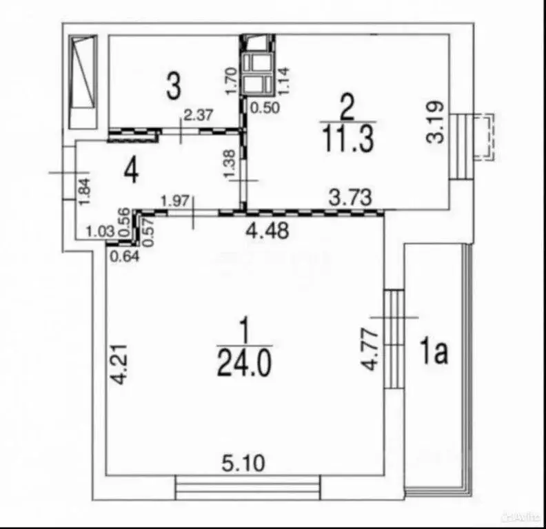 1-комнатная квартира: Москва, улица Милашенкова, 7к2 (46.1 м) - Фото 0