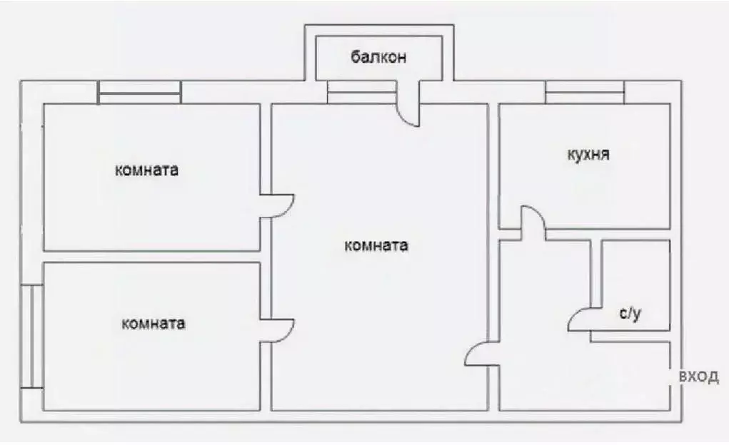 3-к кв. Тульская область, Тула ул. Пузакова, 28 (48.2 м) - Фото 2