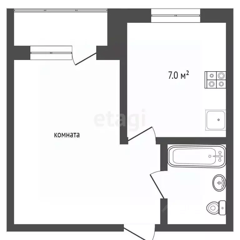 1-к кв. Ямало-Ненецкий АО, Муравленко пер. Новоселов, 2 (35.0 м) - Фото 2