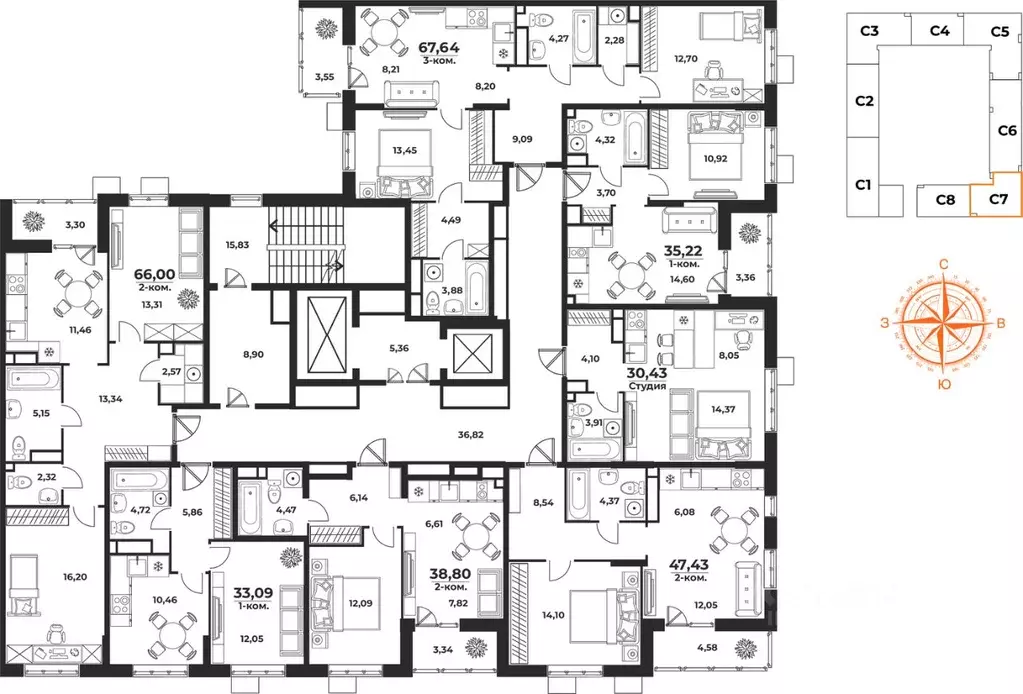 1-к кв. Хабаровский край, Хабаровск Брянский пер. (33.09 м) - Фото 2