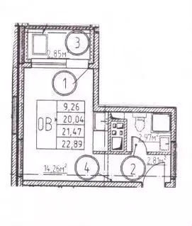 Квартира-студия, 22,9 м, 7/10 эт. - Фото 0