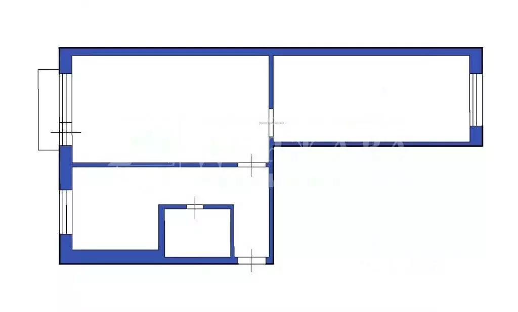 2-к кв. Кемеровская область, Ленинск-Кузнецкий просп. Кирова, 87 (43.3 ... - Фото 2